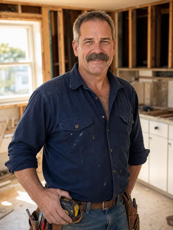 Mike Thompson, owner of Thompson Contracting in Atlanta, on a job site